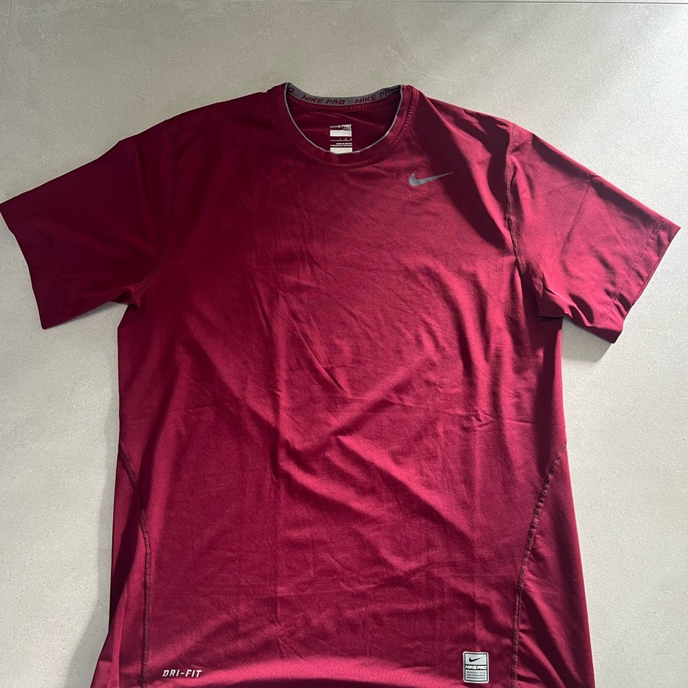 Nike Men's Burgundy Dri-FIT Tee
